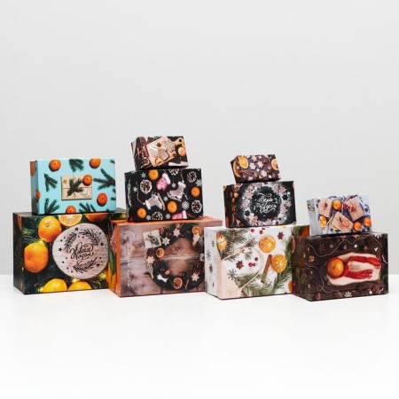 A set of boxes 10 in 1 "Mandarins", 30.5 x 19 x 13 - 12 x 6.5 x 4 cm-3