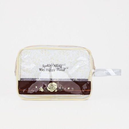 Lightning cosmetic bag, beige color-1