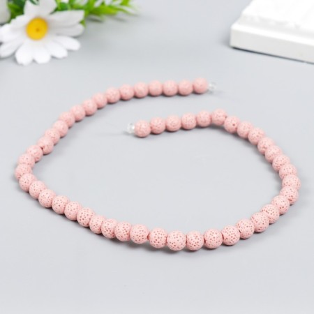 Beads for aromatherapy with the hole "Round. Light pink" d = 0.8 cm set 50 pcs +-5