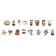 Stick Paper "Coffee sweets and drinks" 1.2 - 2.5 cm 100 pcs in a roll 11x8 cm