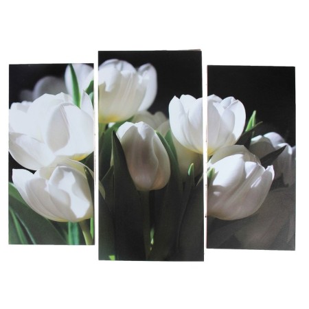 Modular picture "White Tulips" (2-25x52; 1-30x60) 60x80 cm