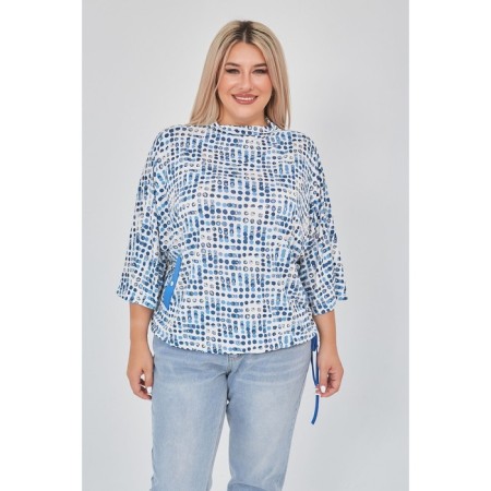 Female blouse, size 58, blue color-2