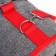 Bag - Animal carrying, frame, folding, 40 x 25 x 26 cm, red -gray