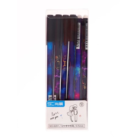 Gel handle Erased ink, 0.5 mm, blue rod, zodiac signs mix (barcode on the pcs) 10717