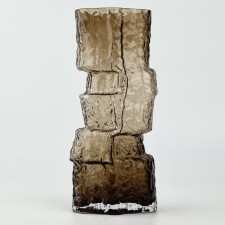 Mountain Brown Flowers Vase of brown glass 30 × 13 × 13 cm
