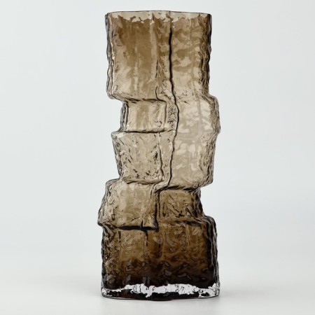 Mountain Brown Flowers Vase of brown glass 30 × 13 × 13 cm