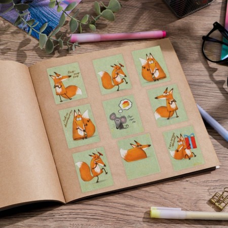 Stickers "Foxes", 11 × 15.5 cm-2