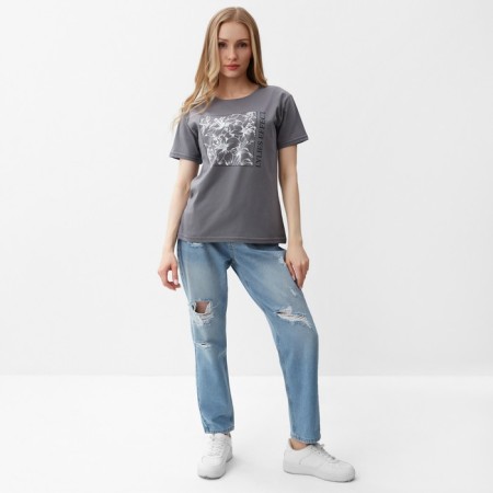 T -shirt female, gray color, size 46-1