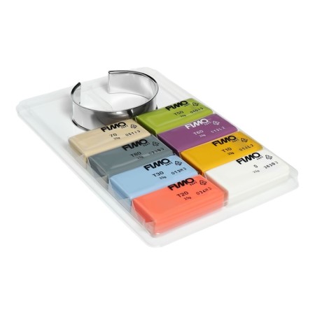 Set of plastic-polymer clay baked Fimo Soft 12x25g trendy colors 8023 C8-1P-1
