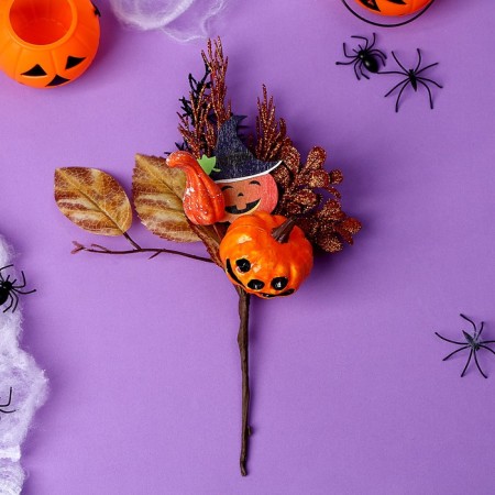 Decor on the stick "Halloween pumpkin" 7 × 16 × 27 cm-2