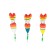Winter Yaman Flower "Flower 3", Balsa, 1.5 g, color mixt. 3 pcs.