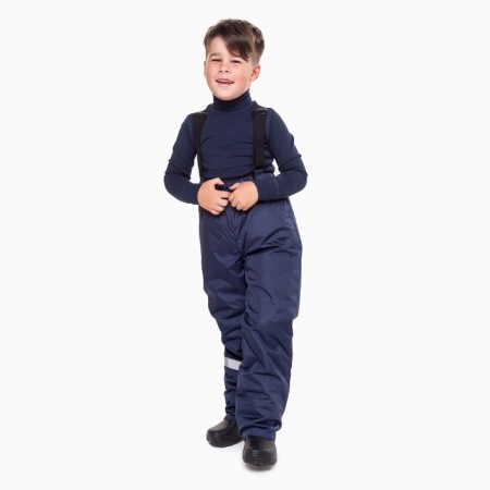 Baby trousers insulated, dark blue color, height 116 cm