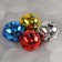 Bubenchiki, set 12 pcs., Size 1 pc: 3 × 3 cm, color red, yellow, blue, silver