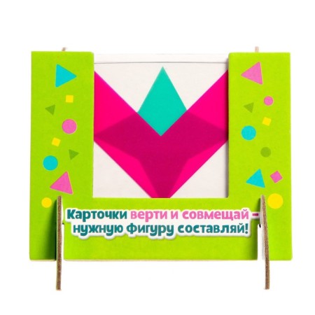Developing game for the logic “Smart Figures”, 30 cards, instructions and stand, according to the Montessori method-2
