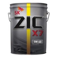 Масло моторное ZIC X7 5W-40, API SP ACEA A3/B4 VW, синтетическое, 20 л