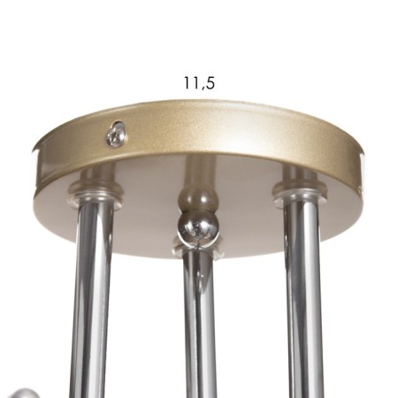 MIA chandelier 3x60W E27 gold, chrome 46x46x28cm-4