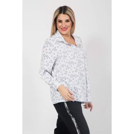 Female shirt, size 54, white color-4