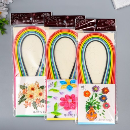 Strips for quilling "Color" (nr 240 strips) width 0.5 cm length 54 cm 26x11x0.5 cm-2