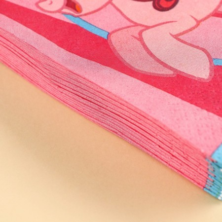 Paper napkins "Pink Pie", 33x33 cm, 20 pieces, 3 strata, my literal pony-5