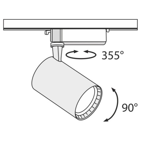 Technical TR003-1-17W3K-B, LED, 15 W, 138x210 mm, 1300 lm, 3000K, black, black-2