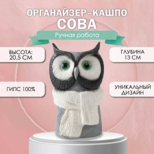 Органайзер-кашпо "Сова" 20,5 х 13 х 13 см, глубина  13 см
