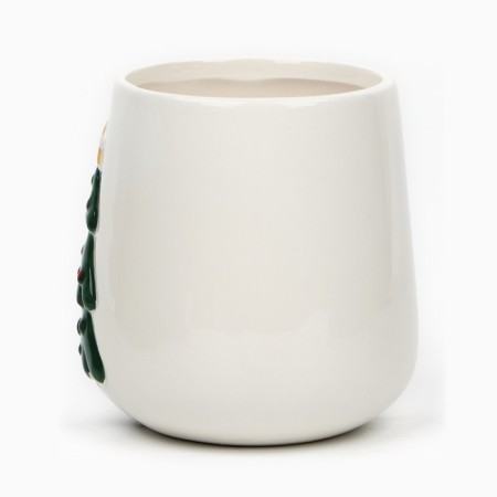 New Year! New Year's ceramic "Christmas tree", 600 ml, white color-2
