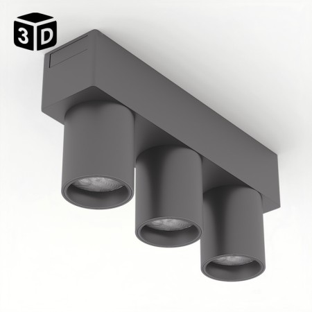 TRUKOL LOMK ULTRA "Three barrels" LED 6W 3000K-5700k CRI90 Black 12.2x2.6x5.5 cm-8