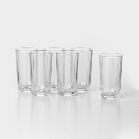 Set of glass glasses "Style", 180 ml, 6 pcs