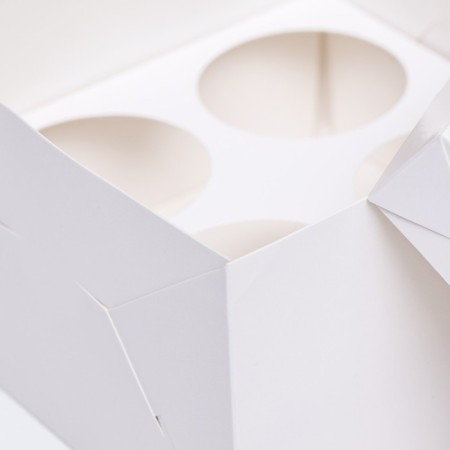 Box for 4 cupcake, white, 15 x 15 x 10 cm-4