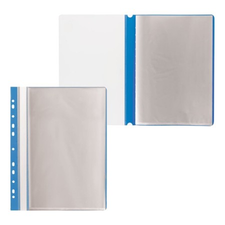 Folder with 10 A4 inserts, 160 μm, calligrata, with perforation, blue