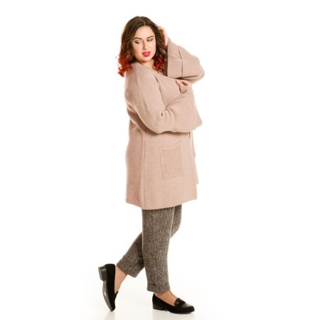 Cardigan female, size 50, pink color-4