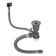 Siphon for washing Aflorn AF90101F-1, 3 1/2 ", black