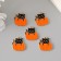Decor for creativity metal, enamel "Black cat on pumpkin" 2.2x1.9 cm