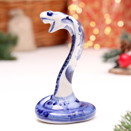 Souvenir "Snake", No. 18, Gzhel, 7 cm-1