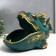 Souvenir Polystone stand "Pisne-Dragon" dark green 17x16x29 cm