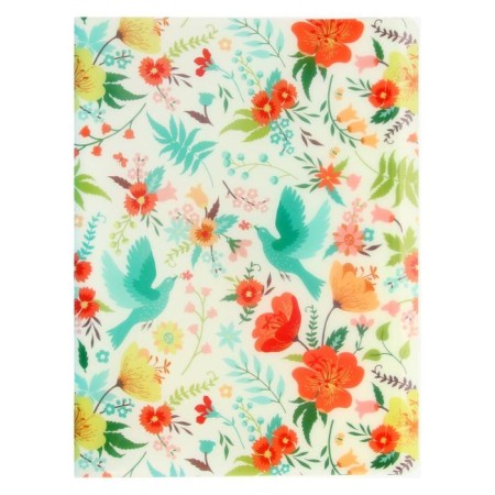 Folder with 30 Calligrata "Flowers" A4, plastic, 400 μm, mix-3