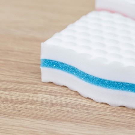 Melamin sponge with a foam layer, 10 × 6 × 2.5 cm, color mix-7