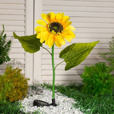 Garden lamp on the sunny battery "Sunflower", 75 cm, 5 LED, glow white-2