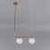Suspended lamp 2x5W E27, size 50x16x105 cm