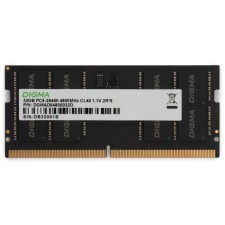 Memory DDR5 32GB 4800MHz DigMA DGMAS54800032D RTL PC5-38400 CL40 SO-Dimm 262-PIN 1.1V Dual 1065039