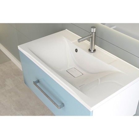 Snow -out sink Uperwood Elen, 80 cm, with a decorative lid, white-1