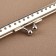 Farmoire sewing "rectangle", with mounts, 20 × 6 cm, silver color