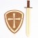 Wooden weapon "Shield and Sword" 24 × 44.5 × 5.6 cm