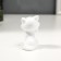 Souvenir ceramics "White kitten with a butterfly" with gold, rhinestones 7.5 cm
