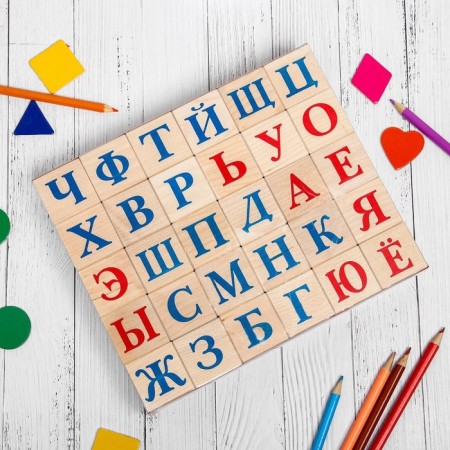 Alphabet cubes, 30 pcs: 3.8 × 3.8 cm-1