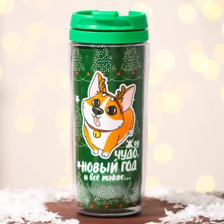 Thermal engine New Year's plastic "Waiting for a miracle", 350 ml-1