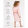Халат детский с капюшоном Amarobaby Waffle, рост 122-128 см, цвет розовый