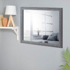 Highlight mirror, in the baguette, dark silver, wall, 50x60 cm