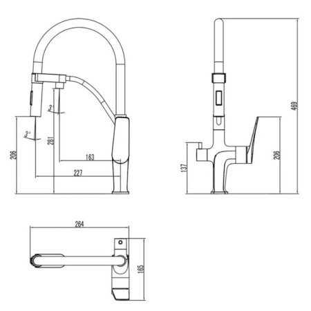 LEMARK Bronx LM3761GM kitchen mixer, single -leaf, with output for drinking water, chrome-6