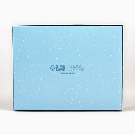 Folding box under 12 sweets "Snow Town", 14.4 x 18.4 x 3.8 cm, New Year-3